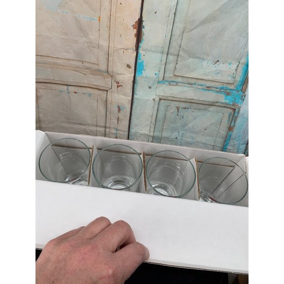 Libby "Snow" 15 Oz Coolers 4pc set Red Snowflakes - Picture 3 of 7